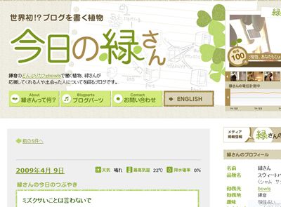 画面:今日の緑さん