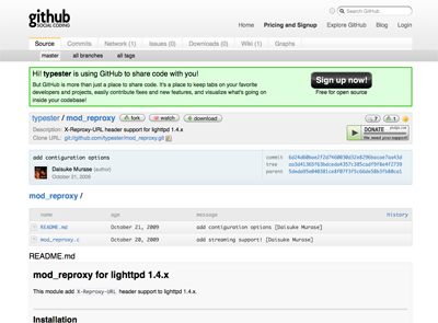 画面:mod_reproxy for lighttpd