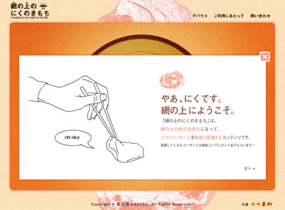網の上の肉の気持ち